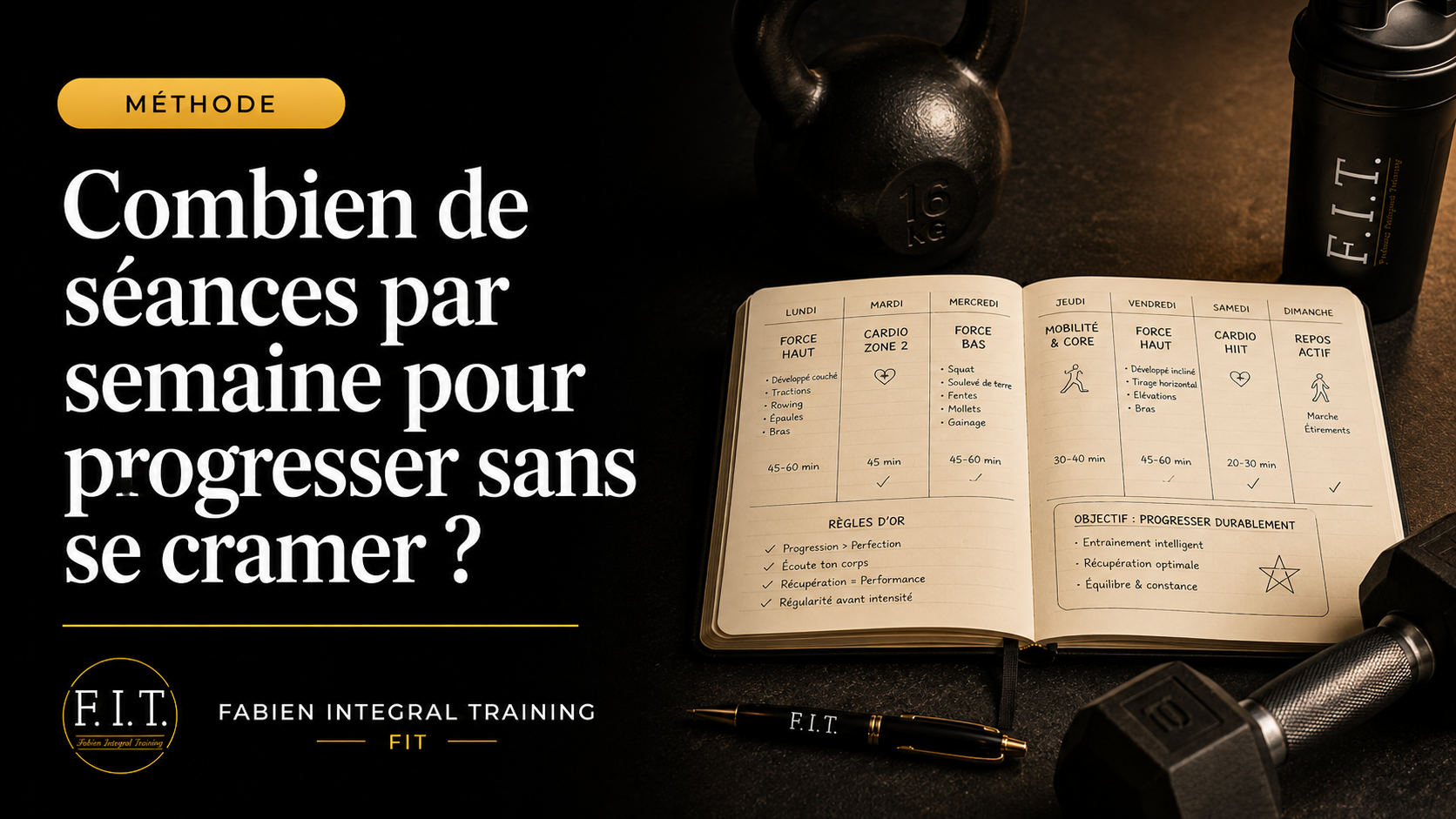 Combien de séances par semaine pour progresser sans se cramer ?